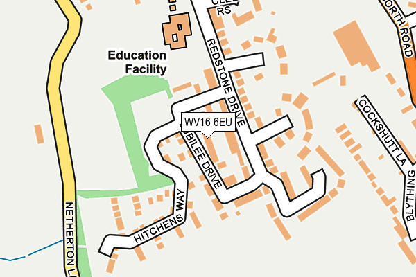 WV16 6EU map - OS OpenMap – Local (Ordnance Survey)