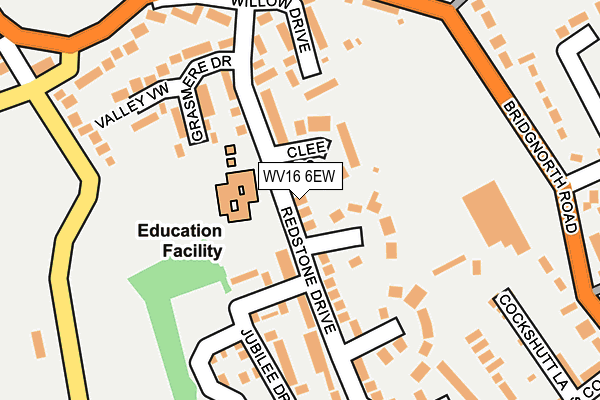 WV16 6EW map - OS OpenMap – Local (Ordnance Survey)