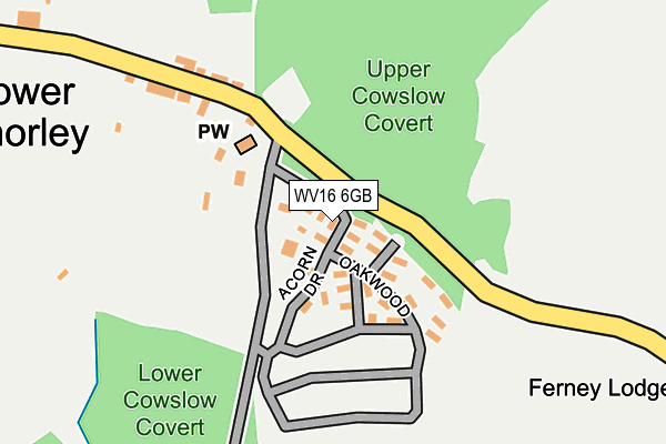 WV16 6GB map - OS OpenMap – Local (Ordnance Survey)