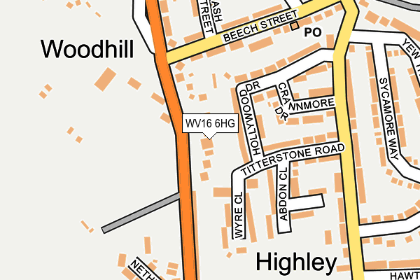 WV16 6HG map - OS OpenMap – Local (Ordnance Survey)