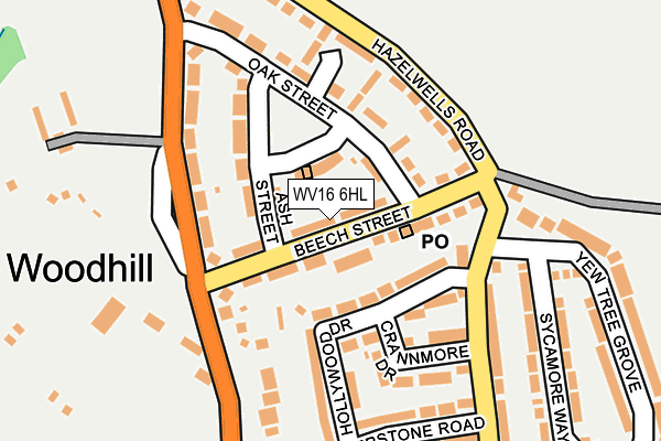 WV16 6HL map - OS OpenMap – Local (Ordnance Survey)