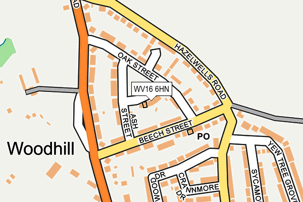 WV16 6HN map - OS OpenMap – Local (Ordnance Survey)