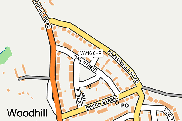 WV16 6HP map - OS OpenMap – Local (Ordnance Survey)