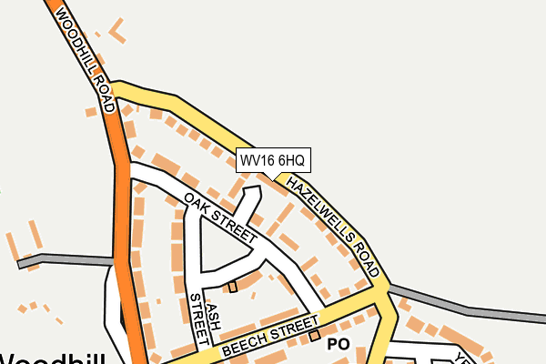 WV16 6HQ map - OS OpenMap – Local (Ordnance Survey)