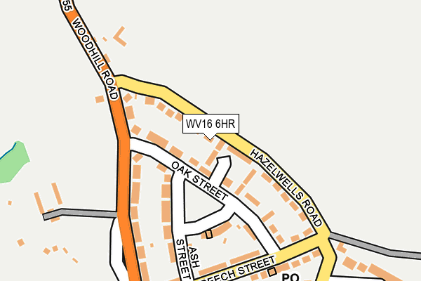 WV16 6HR map - OS OpenMap – Local (Ordnance Survey)