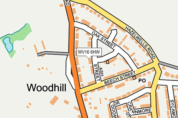 WV16 6HW map - OS OpenMap – Local (Ordnance Survey)