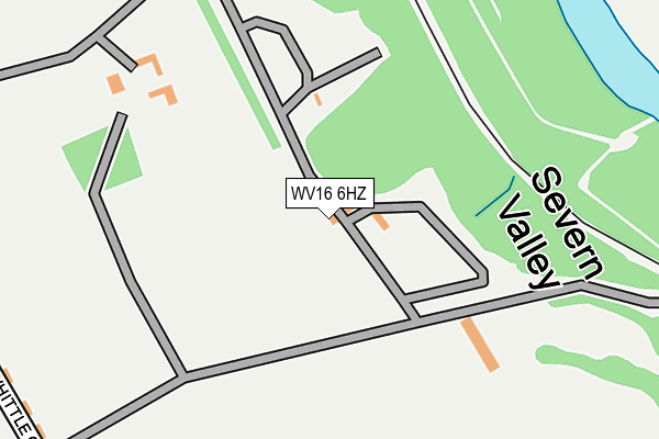 WV16 6HZ map - OS OpenMap – Local (Ordnance Survey)