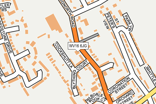 WV16 6JG map - OS OpenMap – Local (Ordnance Survey)