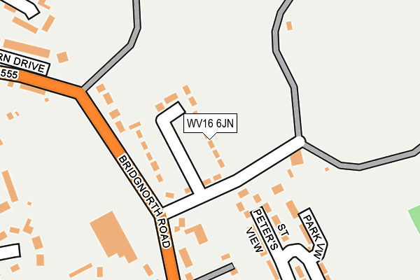 WV16 6JN map - OS OpenMap – Local (Ordnance Survey)