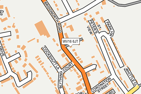 WV16 6JT map - OS OpenMap – Local (Ordnance Survey)