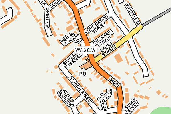 WV16 6JW map - OS OpenMap – Local (Ordnance Survey)