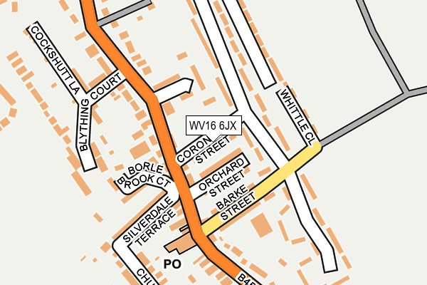WV16 6JX map - OS OpenMap – Local (Ordnance Survey)