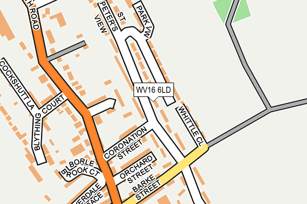 WV16 6LD map - OS OpenMap – Local (Ordnance Survey)
