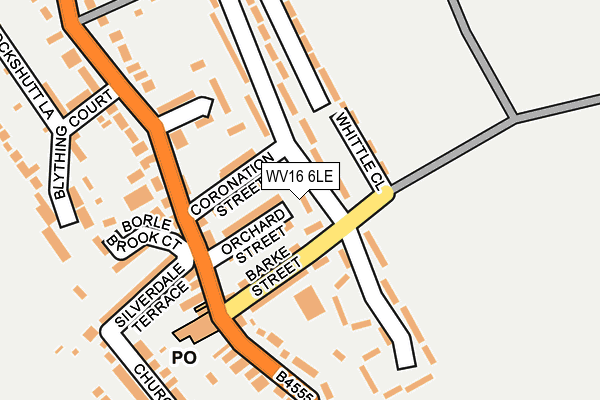 WV16 6LE map - OS OpenMap – Local (Ordnance Survey)