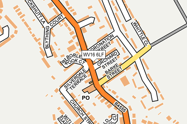 WV16 6LF map - OS OpenMap – Local (Ordnance Survey)