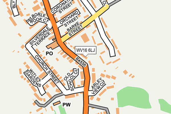 WV16 6LJ map - OS OpenMap – Local (Ordnance Survey)