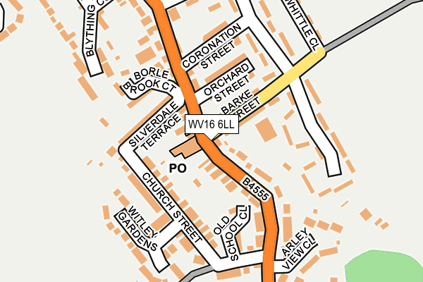 WV16 6LL map - OS OpenMap – Local (Ordnance Survey)
