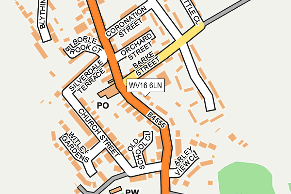 WV16 6LN map - OS OpenMap – Local (Ordnance Survey)