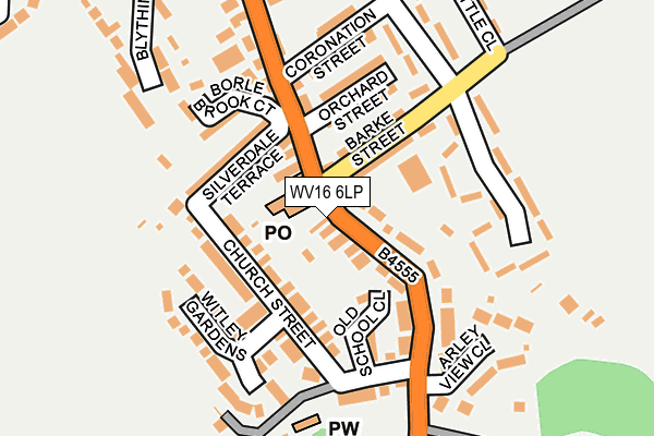 WV16 6LP map - OS OpenMap – Local (Ordnance Survey)