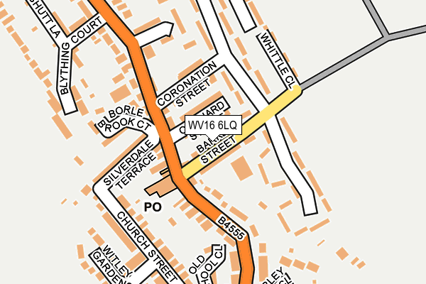 WV16 6LQ map - OS OpenMap – Local (Ordnance Survey)