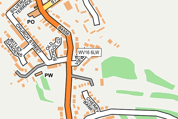 WV16 6LW map - OS OpenMap – Local (Ordnance Survey)