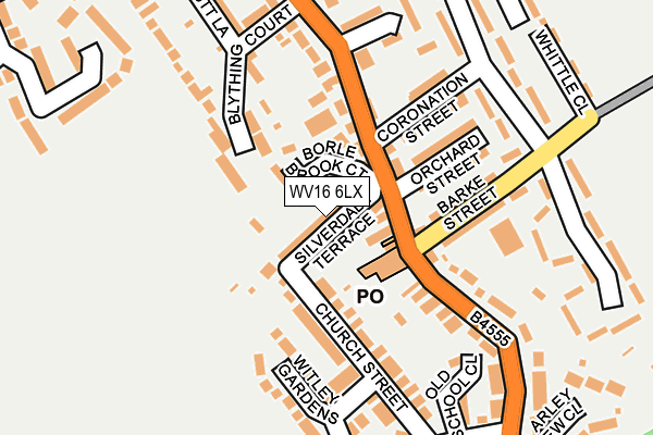 WV16 6LX map - OS OpenMap – Local (Ordnance Survey)