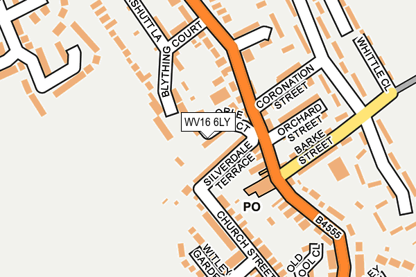 WV16 6LY map - OS OpenMap – Local (Ordnance Survey)