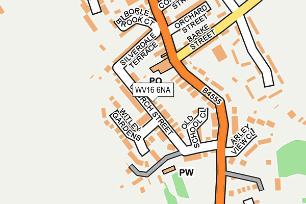 WV16 6NA map - OS OpenMap – Local (Ordnance Survey)
