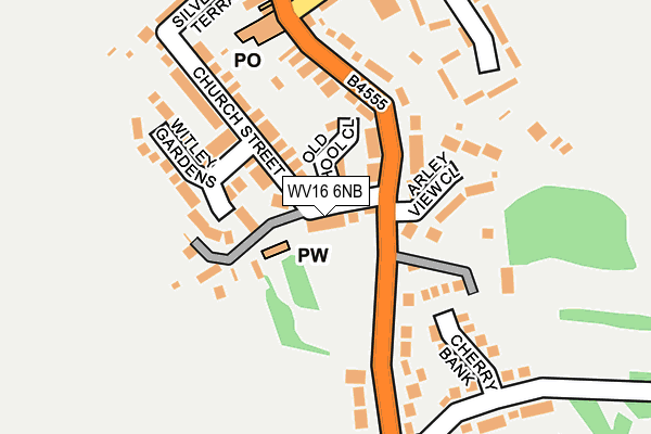 WV16 6NB map - OS OpenMap – Local (Ordnance Survey)