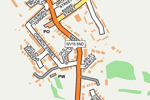 WV16 6ND map - OS OpenMap – Local (Ordnance Survey)