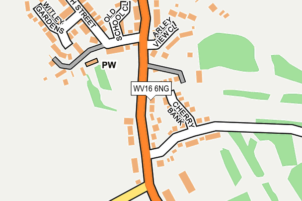 WV16 6NG map - OS OpenMap – Local (Ordnance Survey)