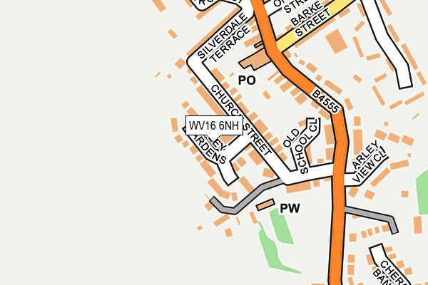 WV16 6NH map - OS OpenMap – Local (Ordnance Survey)
