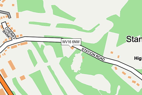 WV16 6NW map - OS OpenMap – Local (Ordnance Survey)