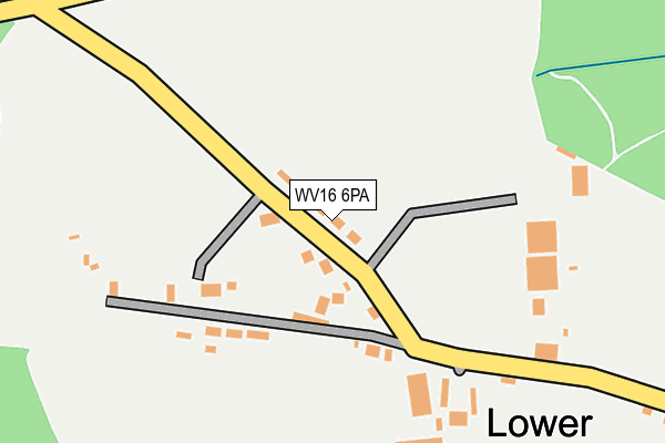 WV16 6PA map - OS OpenMap – Local (Ordnance Survey)