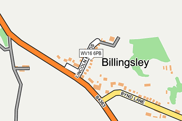 WV16 6PB map - OS OpenMap – Local (Ordnance Survey)