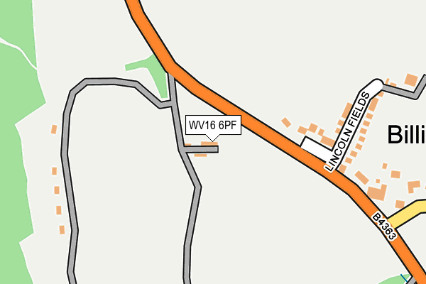 WV16 6PF map - OS OpenMap – Local (Ordnance Survey)