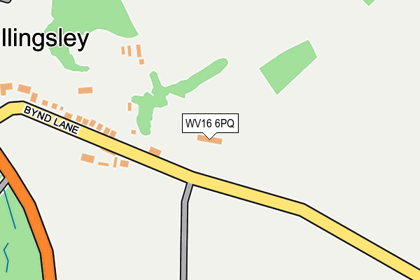 WV16 6PQ map - OS OpenMap – Local (Ordnance Survey)