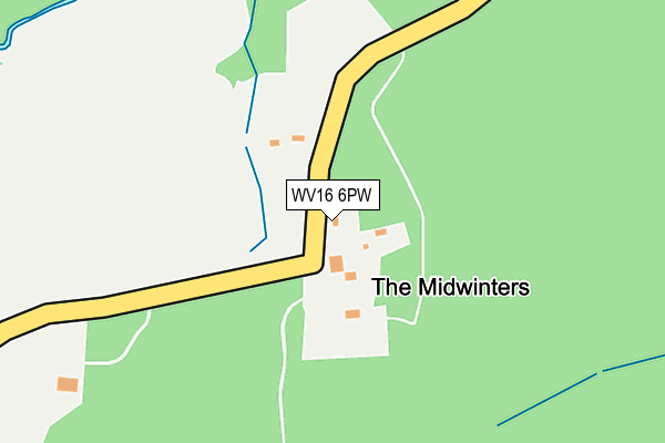WV16 6PW map - OS OpenMap – Local (Ordnance Survey)
