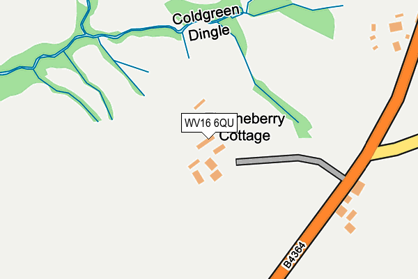 WV16 6QU map - OS OpenMap – Local (Ordnance Survey)