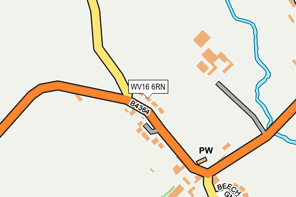 WV16 6RN map - OS OpenMap – Local (Ordnance Survey)