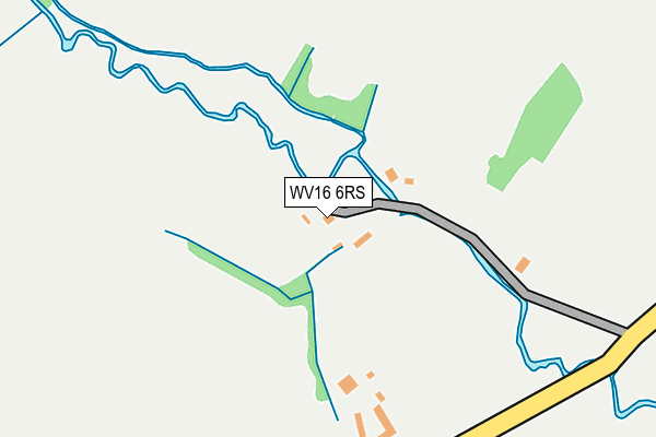 WV16 6RS map - OS OpenMap – Local (Ordnance Survey)