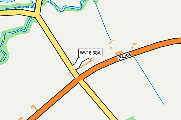 WV16 6SA map - OS OpenMap – Local (Ordnance Survey)