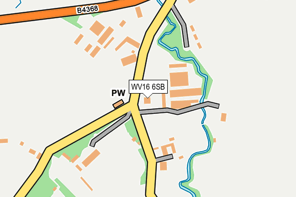 WV16 6SB map - OS OpenMap – Local (Ordnance Survey)