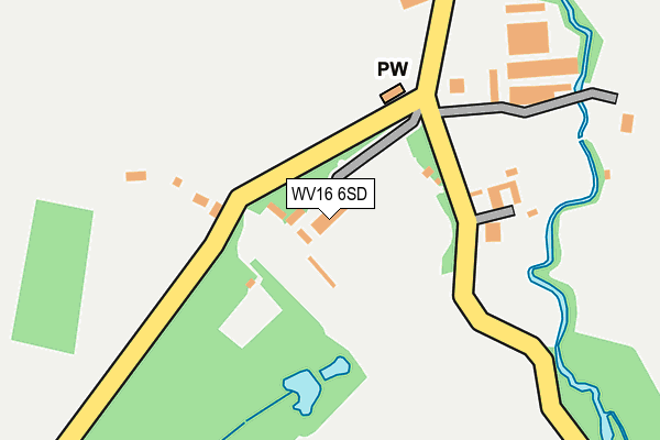 WV16 6SD map - OS OpenMap – Local (Ordnance Survey)