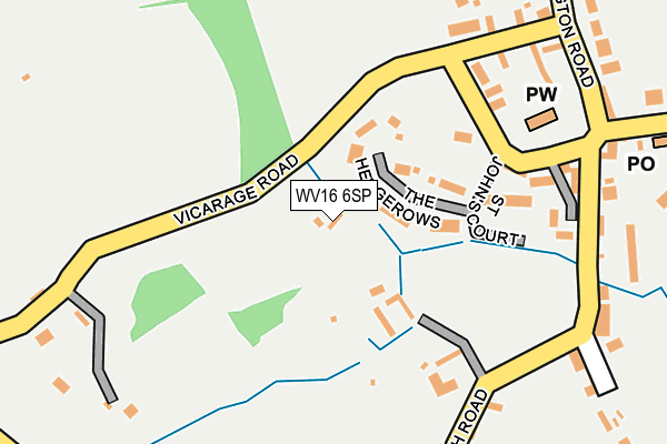 WV16 6SP map - OS OpenMap – Local (Ordnance Survey)