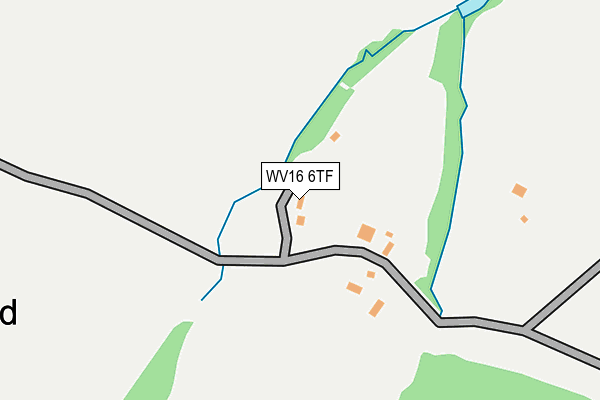 WV16 6TF map - OS OpenMap – Local (Ordnance Survey)