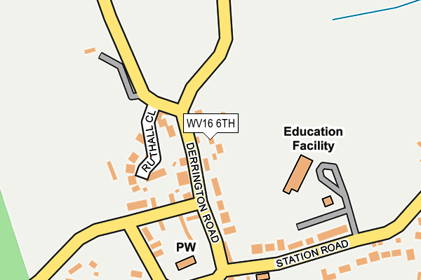 WV16 6TH map - OS OpenMap – Local (Ordnance Survey)