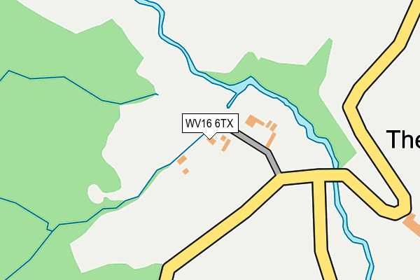 WV16 6TX map - OS OpenMap – Local (Ordnance Survey)