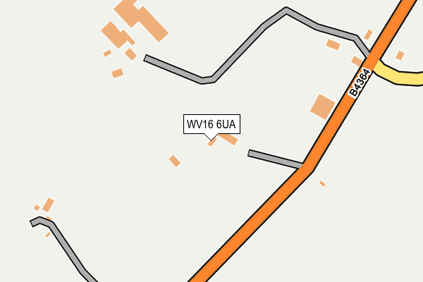 WV16 6UA map - OS OpenMap – Local (Ordnance Survey)