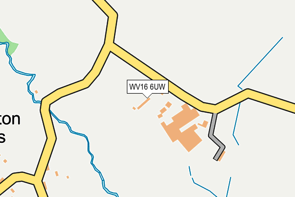 WV16 6UW map - OS OpenMap – Local (Ordnance Survey)